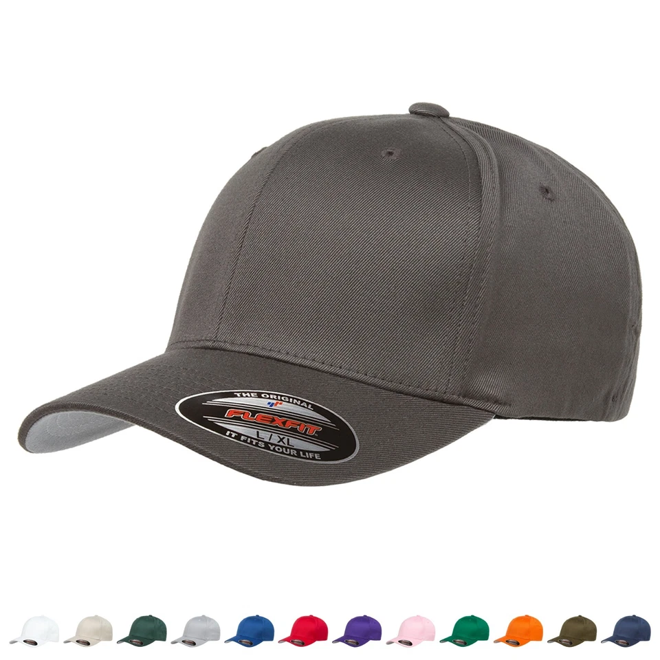 FLEXFIT CAP BASEBALL CAPS graue Unterseite ORIGINAL FLEX FIT MÜTZE BASECAP KAPPE - Bild 4 von 4