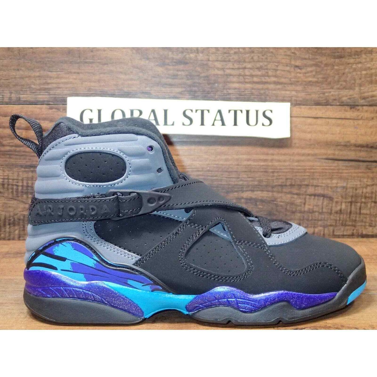 2015 NIKE AIR JORDAN 8 VIII RETRO AQUA BLACK YOUTH SZ 4.5Y