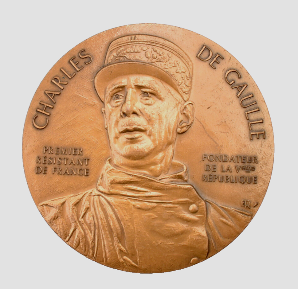 FRANCE, MÉDAILLE, DE Gaulle, l'Appel du 18 juin, Gilt Bronze, Jaeger
