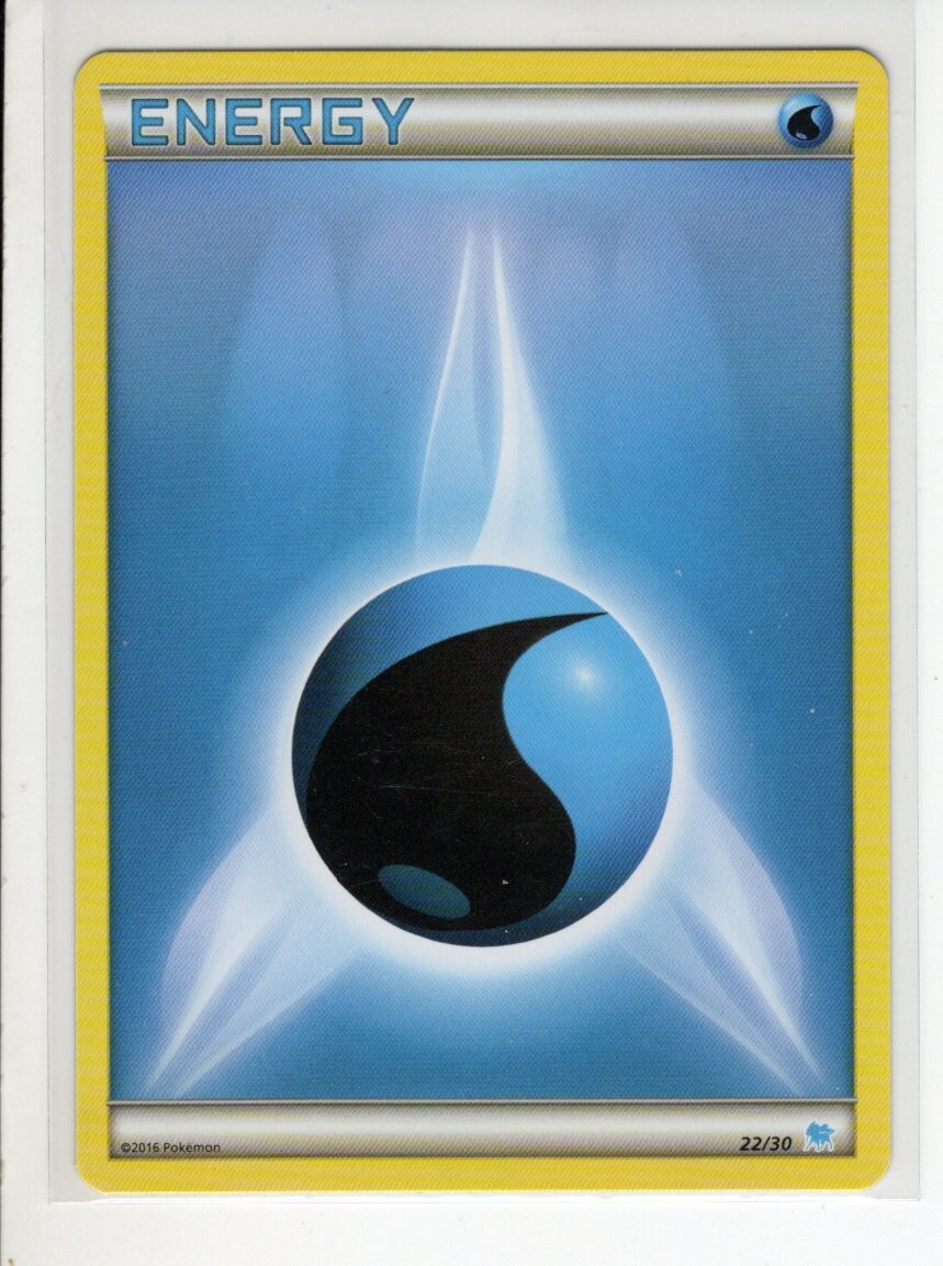 2016 WATER ENERGY SUN & MOON SET POKEMON CARD 22/30 LP
