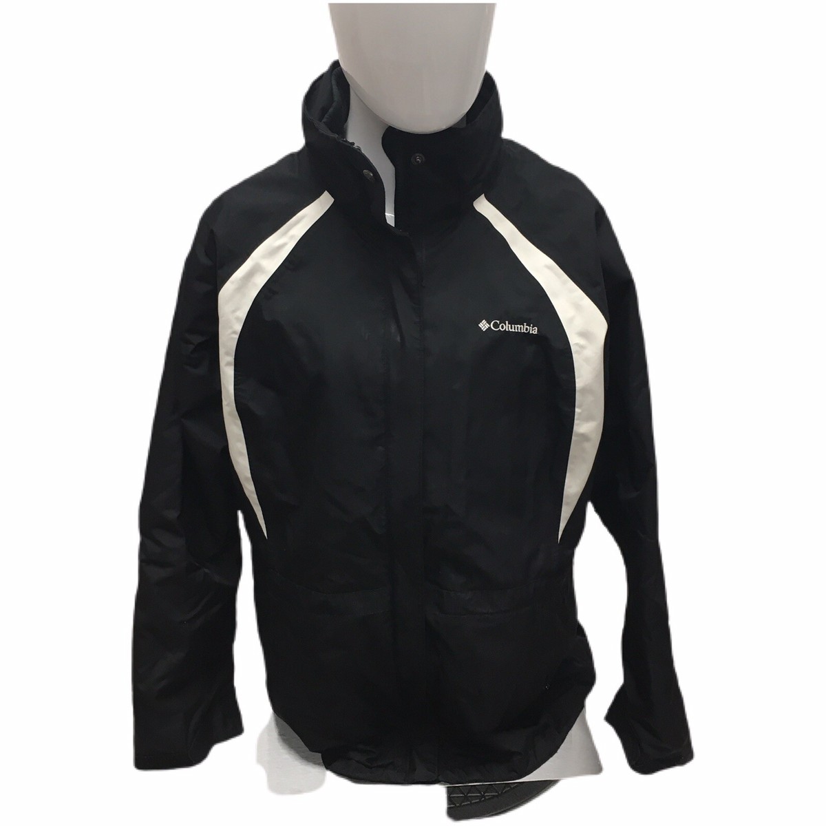 Columbia Sportswear Interchange Jacket Black W/White 1X Full Zip