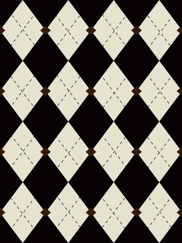 Black Rice Check Diamond Pattern Wallpaper 17.3X393" Peel and Stick Vinyl Decal