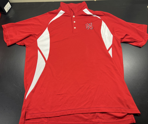Polo rouge manches courtes marque Nebraska Cornhuskers ARC taille XL H9