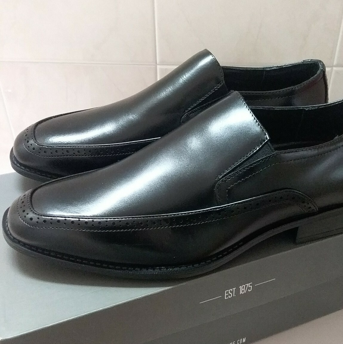 Stacy Adams Mens Leather Shoes Dress Casual Acton Moc Toe  display picture 1