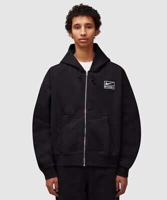 Men's Nike x Stussy Loose Fit Hoodie Pullover Fleece Zip Men's Nike x Stussy Loose Fit Hoodie Pullover Fleece Zip