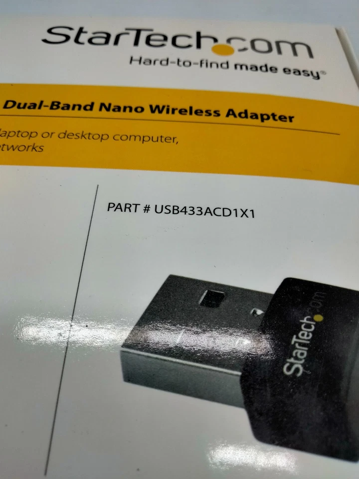 StarTech Dual WIFI Adapter Band Nano wireless USB USB433ACD1X1 AC600 2.4ghz 5ghz - Image 3 of 4