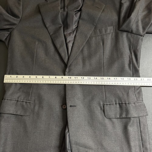 Traje de dos piezas Brioni Italia 44R gris lana 33W pantalones rayas para hombre - Imagen 13 de 15