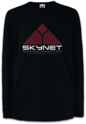 SKYNET LOGO Kinder Langarm T-Shirt Cyberdyne Sarah Terminator Symbol John Sign