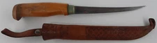 Rapala J Marttiini 11" Stainless Fillet Knife Vintage In Leather Sheath EUC