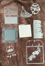 LOT OF 8 METAL CUTTING DIE SETS, GENTLY USED,...