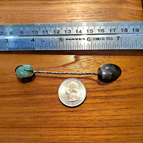 Vintage Jade Silver Spoon. - Picture 3 of 7
