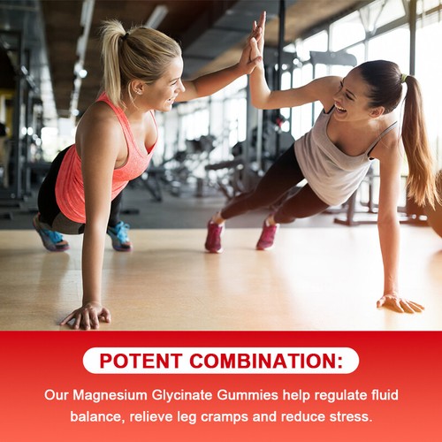 500mg Magnesium Glycinate Gummies Improve Sleep Promotes Cognition & Focus 60pcs - Picture 4 of 8
