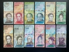 1 Million + 11 PCS Banknotes Lot. Venezuela Paper Money Currency Set Venezuelan
