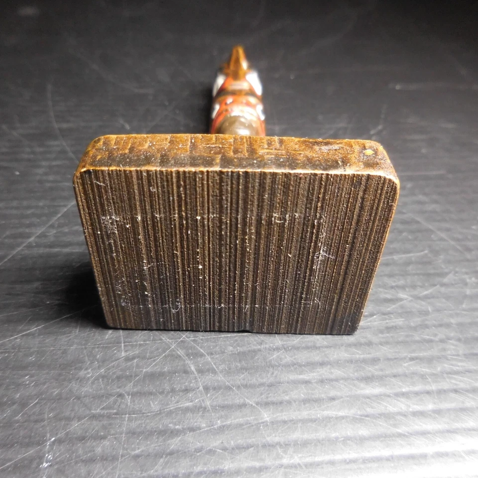 N25.58 figurine statue totem Boma bois marron vintage art déco ethnique - Photo 4/4