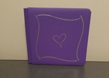 Creative Memories Purple 7x7 Album Silver Heart Triumph Album 12 pages NEW