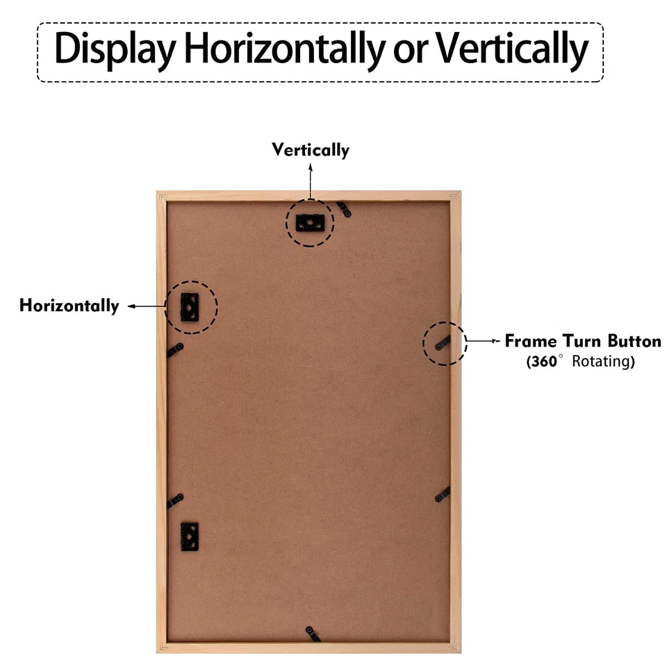 12x19 Brown Collage Frame with White Mat for 2 8x10 Photos Real Glass 4 Pack - Image 3 of 4