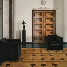 Design Handmade Area Rug Hand-Tufted Wool Rug 9x12 ft – Grace Camel Nordic Knots