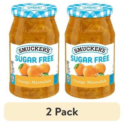 Sugar Free Orange Marmalade, Delicious Low Calorie Fruit Spread, All Natural, 2