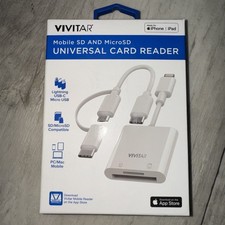 Vivitar Mobile SD i MicroSD uniwersalny czytnik kart biały MOV4016 V1 pudełko/sprzedaż detaliczna