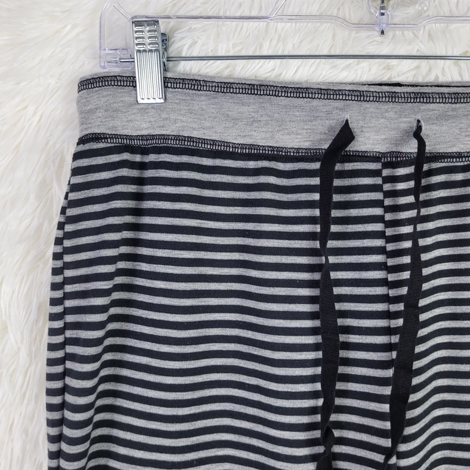 Pantalones de pijama Karen Neuburger para mujer S negros/grises a rayas ropa de salón Foto 2 de 4