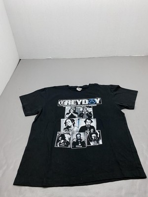 Shirt Mens L Black GREYDAY Tour Graphic Tee Crewneck Basic Blanx Cotton