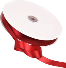 5/8" Wide 100 Yards Single Face Polyester Satin Ribbon, Satin Ribbon for Gift Wr