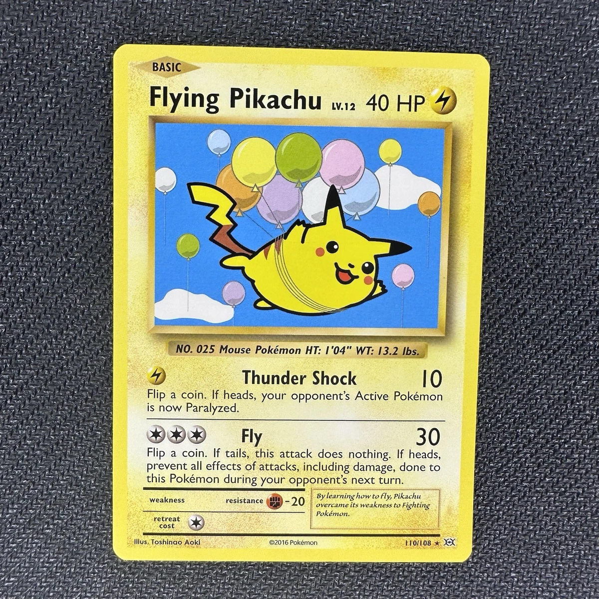 Pikachu Pokémon TCG Evolutions Secret Rare Individual Collectible