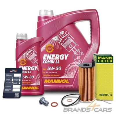 MANN ÖLFILTER + 6l 5W-30 FÜR BMW 1-ER F20 2-ER 3-ER F30 G20 4-ER 5-ER F10 G30