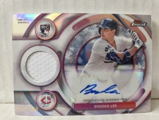 Brooks Lee 2025 Topps Finest Refractor Rookie Jersey Auto /299 RC Twins