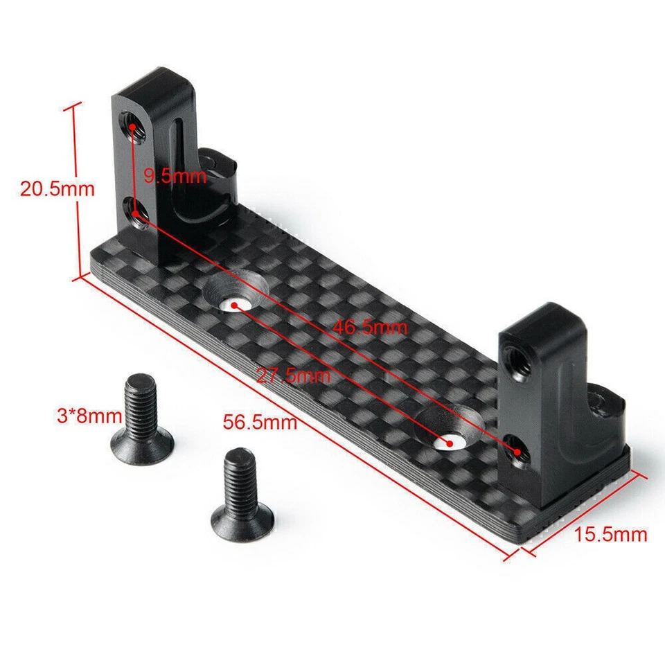 Alloy Servo Mount Carbon Plate For Axial AXI03004 Capra 1.9 1/10 RC Car - Image 2 of 4