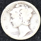 1919-S ABOUT GOOD Mercury Dime, 90% SILVER!