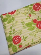 Bonnie & Camille Fabric Moda Happy Go Lucky Floral Yellow Cotton FAT QUARTER 