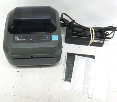 Zebra GK420d Label Printer * USB Ethernet * Broken Plastic
