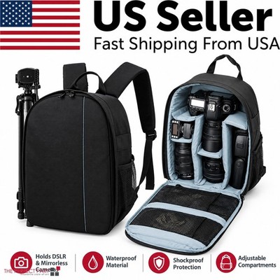 Waterproof Camera Backpack Shoulder Bag for Canon Nikon and Sony DSLR Cameras