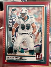 2025 Panini Donruss - Jason Taylor #56 Press Proof Red