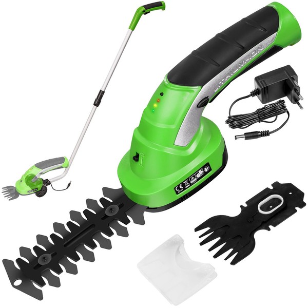 Akku Heckenschere Teleskop Stange Strauchschere Gartenschere Rasenschere 7,2 V-image