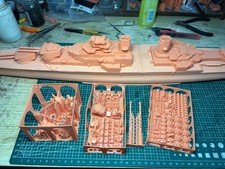 Kit modellino incrociatore da battaglia indomabile 1/350 British Royal Navy stampato in 3D
