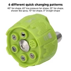 (Green)Pressure Washer Spray Nozzle 6 In 1 Multifunctional Adjustable