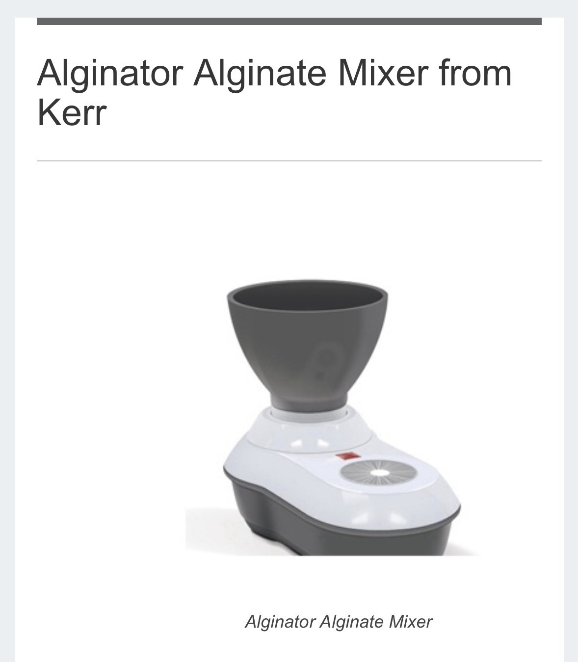 Kerr Alginator Alginate Mixer 110V Ref25227DX