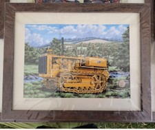 A4 Framed Picture Print Caterpillar D2 Crawler CAT Tractors Ltd Edition Classic