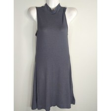 Aritzia Wilfred Free Gray Hardison Mock Neck Sleeveless Knit Dress Womens XS