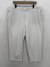 J Jill Pure Jill Affinity French Terry Crop Pants Womens 2X White Stretch NWT
