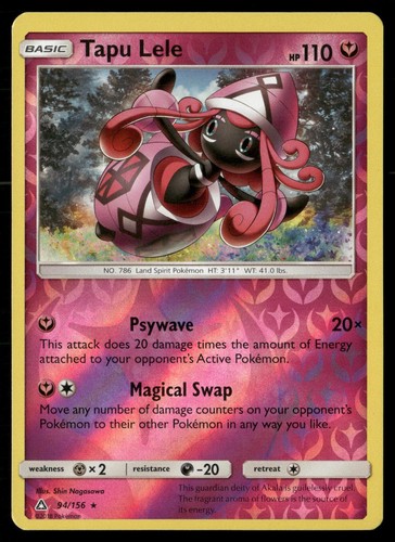 Tapu Lele 94/156 Rare Ultra Prism Pokemon Reverse Holo NM