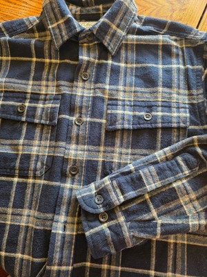 LL Bean Mens Flannel Plaid Button Down Shirt M REG Cotton Warm Casual