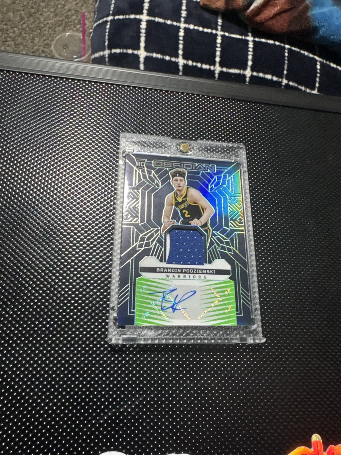 2023-24 Panini Obsidian Brandin Podziemski #RJI-POD Electric Etch Green /25 RC