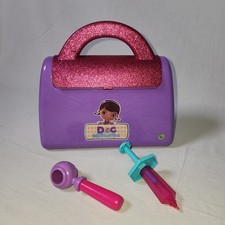 Disney Doc McStuffins Doctor Dr Bag Set Purple Glitter Medical Kit Pretend Play