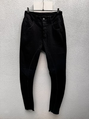 Thom Krom Owens Slim Fit Denim Jeans in Black with white Scar Stitching M