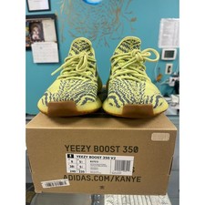 Adidas Yeezy Boost 350 V2 Semi Frozen Yellow B37572 Mens Size 6 Low Top Sneakers