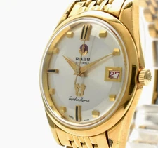 Very Rare! 57 Jewels [EXC+5] RADO Golden Horse 11674 Gold AT Men's Watch JAPAN