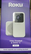 Roku Smart Home Wired Video Doorbell  Chime - 1080p HD Night Vision Ultrawide